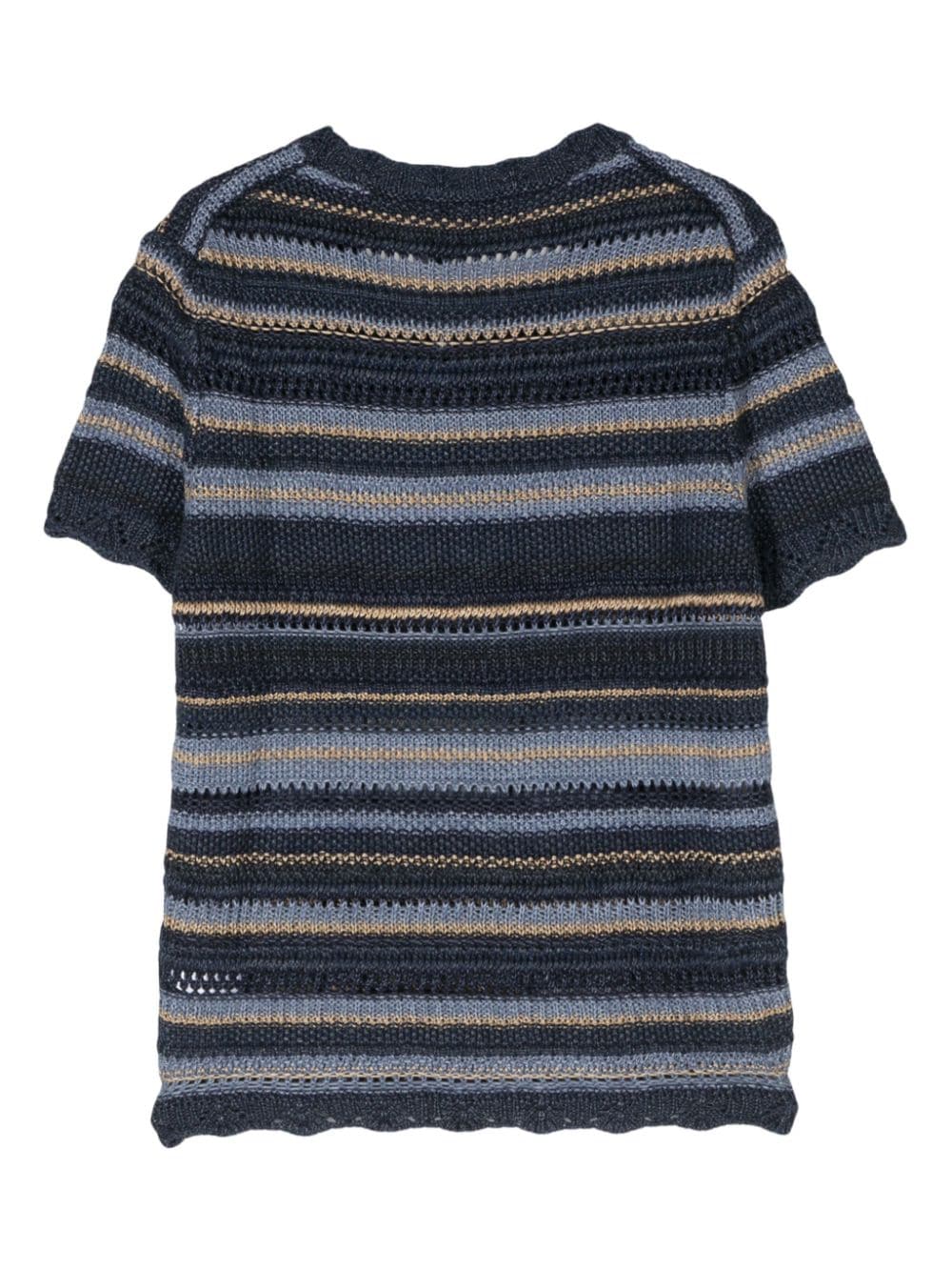 Shop Polo Ralph Lauren Crochet-knit T-shirt In Blue
