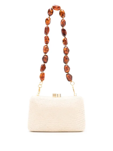 SERPUI Clutch Charlotte de palha entrelaçada