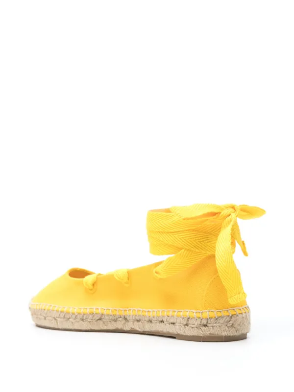 Polo Ralph Lauren lace up Flat Espadrilles Yellow FARFETCH PH