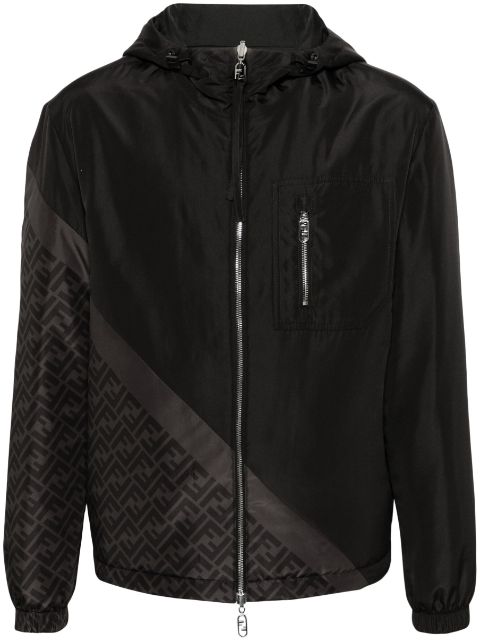 FENDI FF-print hooded windbreaker