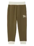 Burberry Kids Equestrian Knight cotton track pants - Green