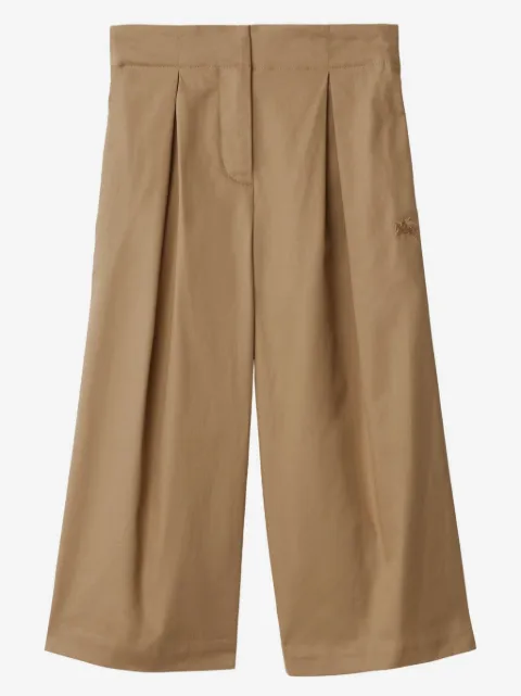Burberry Kids EKD 褶饰棉长裤