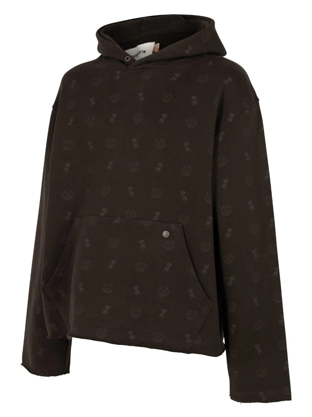 Honor The Gift Hoodie met gerafelde rand Zwart