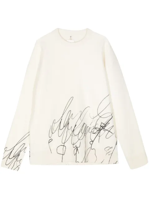 OAMC scribble-print fleece sweater