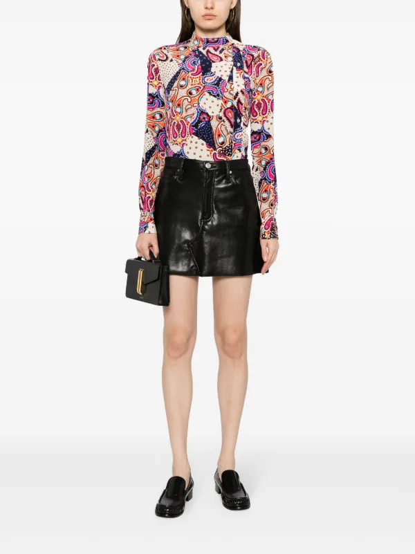 Miu Miu Pre-Owned 2010s ペイズリー シルクブラウス | マルチカラー  