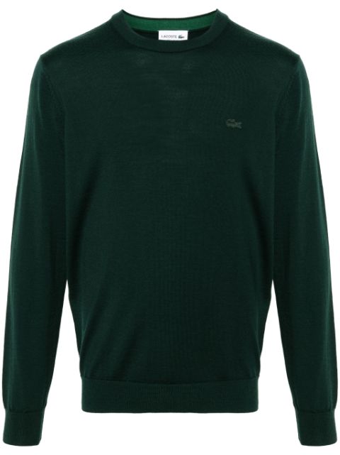 Lacoste logo-applique wool jumper Men