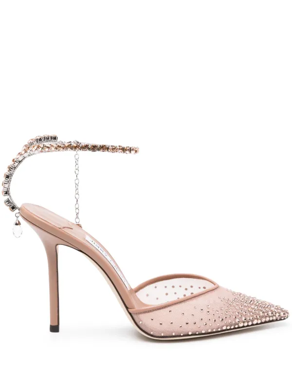 Jimmy Choo Saeda 100mm crystal-embellished Pumps - Farfetch