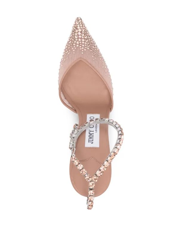 Jimmy Choo Saeda 100mm crystal-embellished Pumps - Farfetch