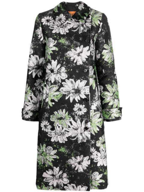 Stine Goya Wessi Glitter Bloom-print coat