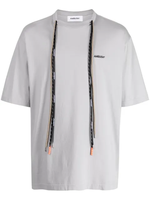 AMBUSH playera con detalle de cordones