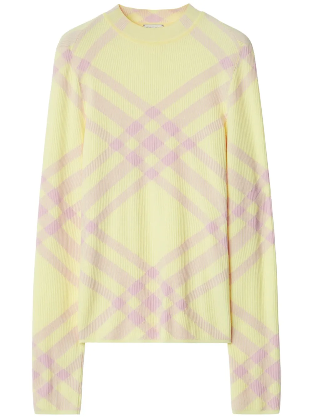 Burberry check-pattern ribbed jumper - Giallo