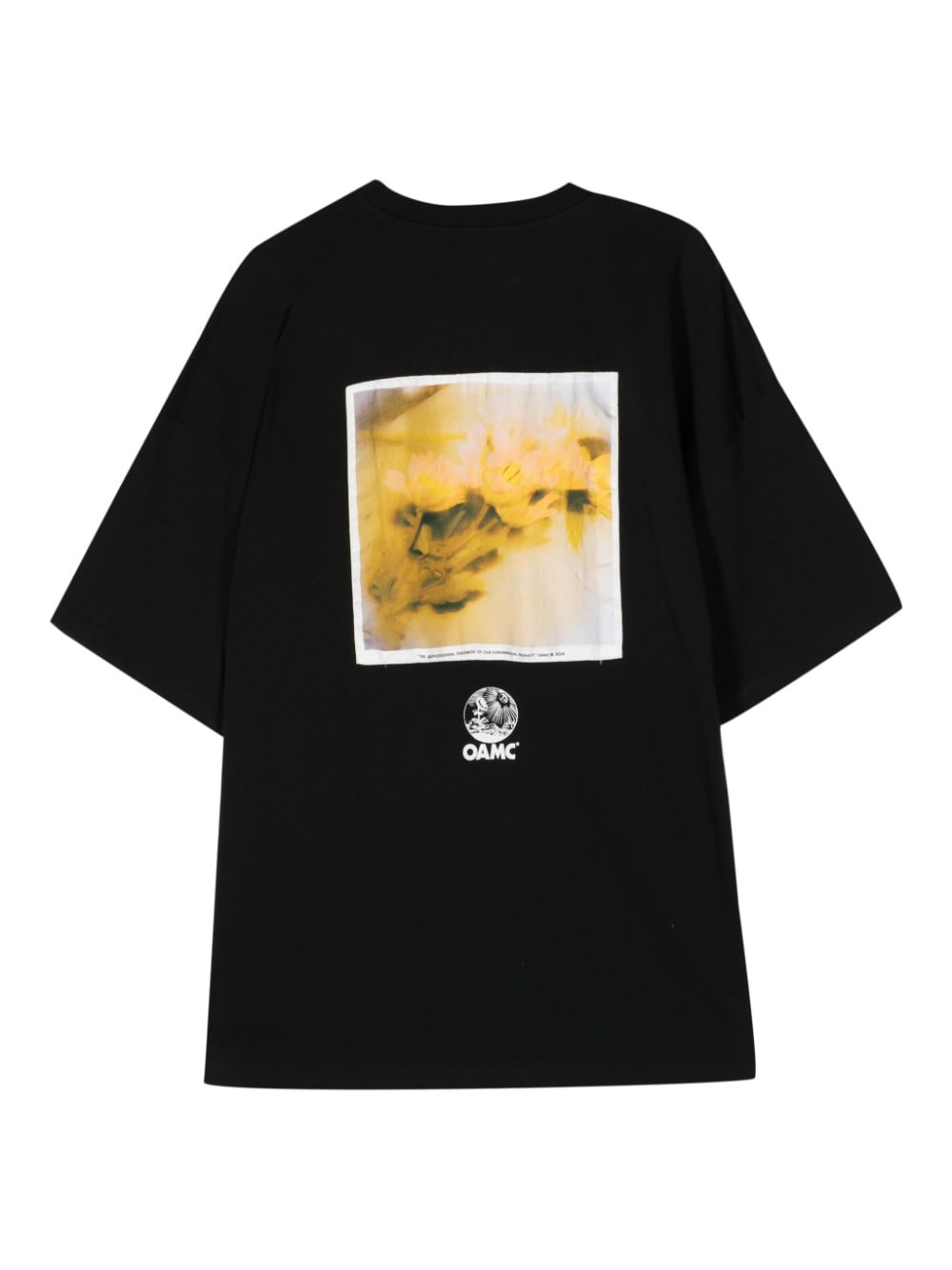 Shop Oamc Photograph-print Cotton T-shirt In Black