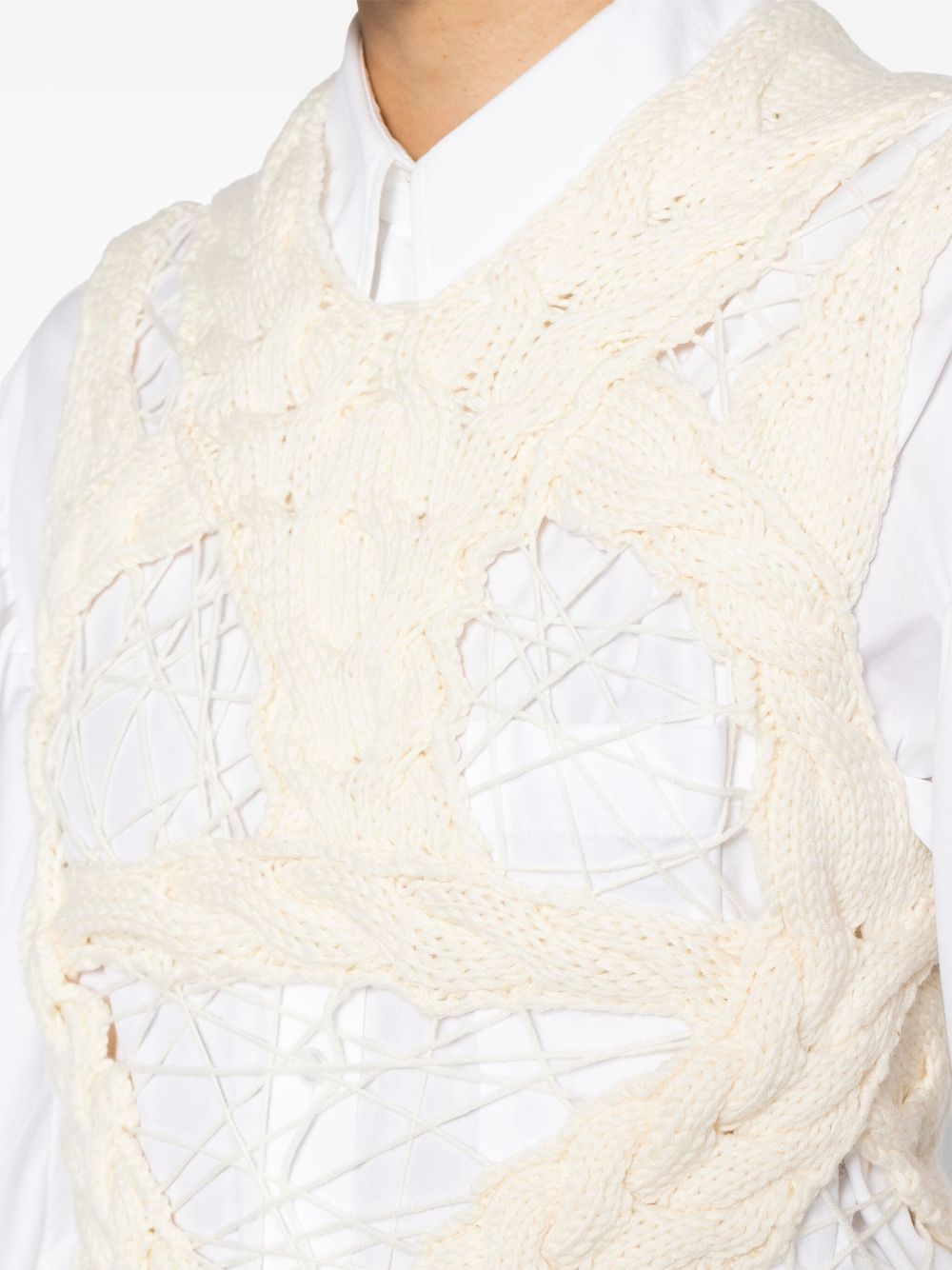 Alexander McQueen 2010s face crochet panelled blouse Women