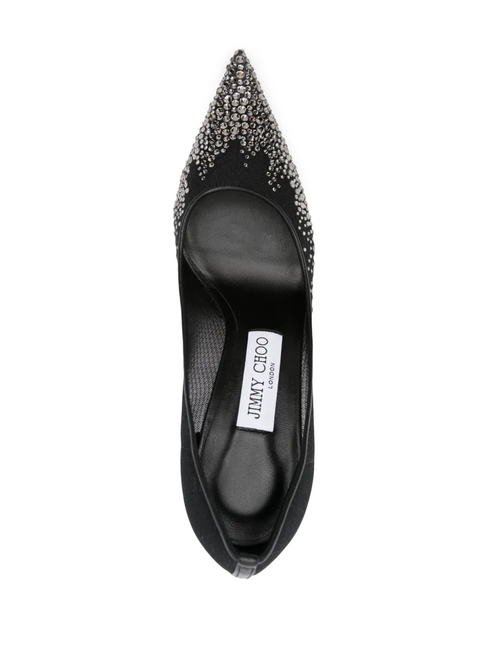 Shop Jimmy Choo Love 85mm Crystal-embellished Pumps In Schwarz