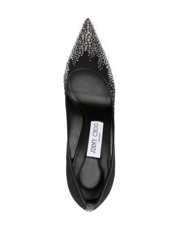Jimmy Choo Love 85mm crystal-embellished Pumps | Black