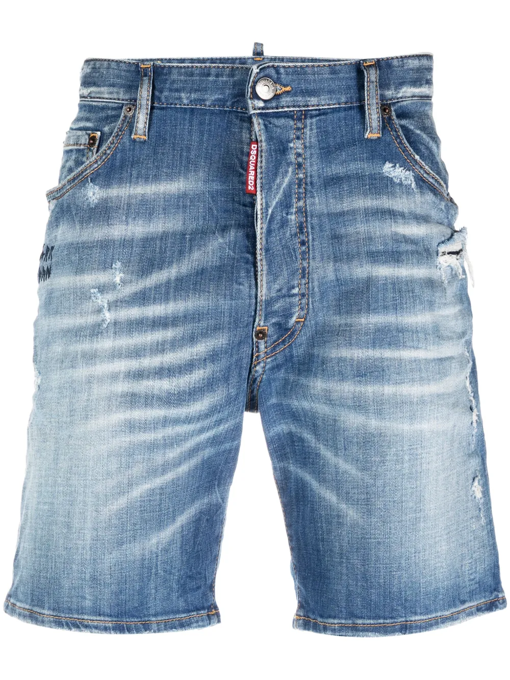 Dsquared2 Marine distressed denim shorts - Blu