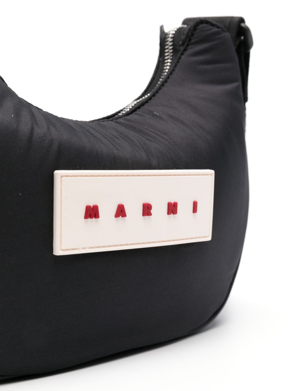 Shop Marni Logo-appliqué Crossbody Bag In Schwarz