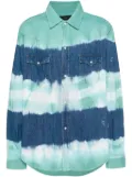Alanui tie-dye print cotton shirt - Blue