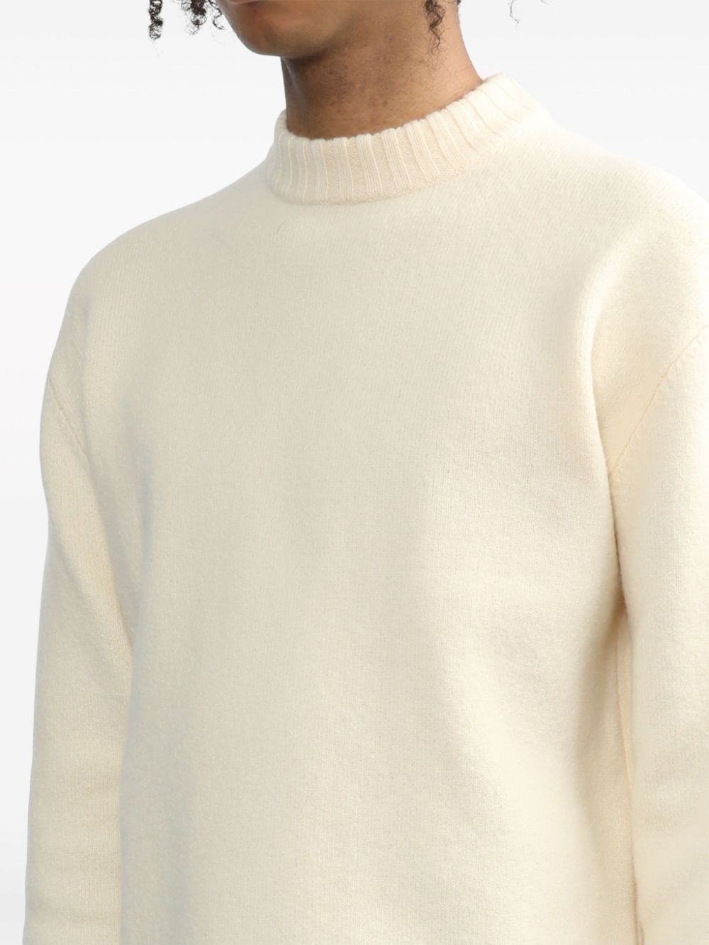 Shop Jil Sander Crew-neck Wool Jumper In Neutrals