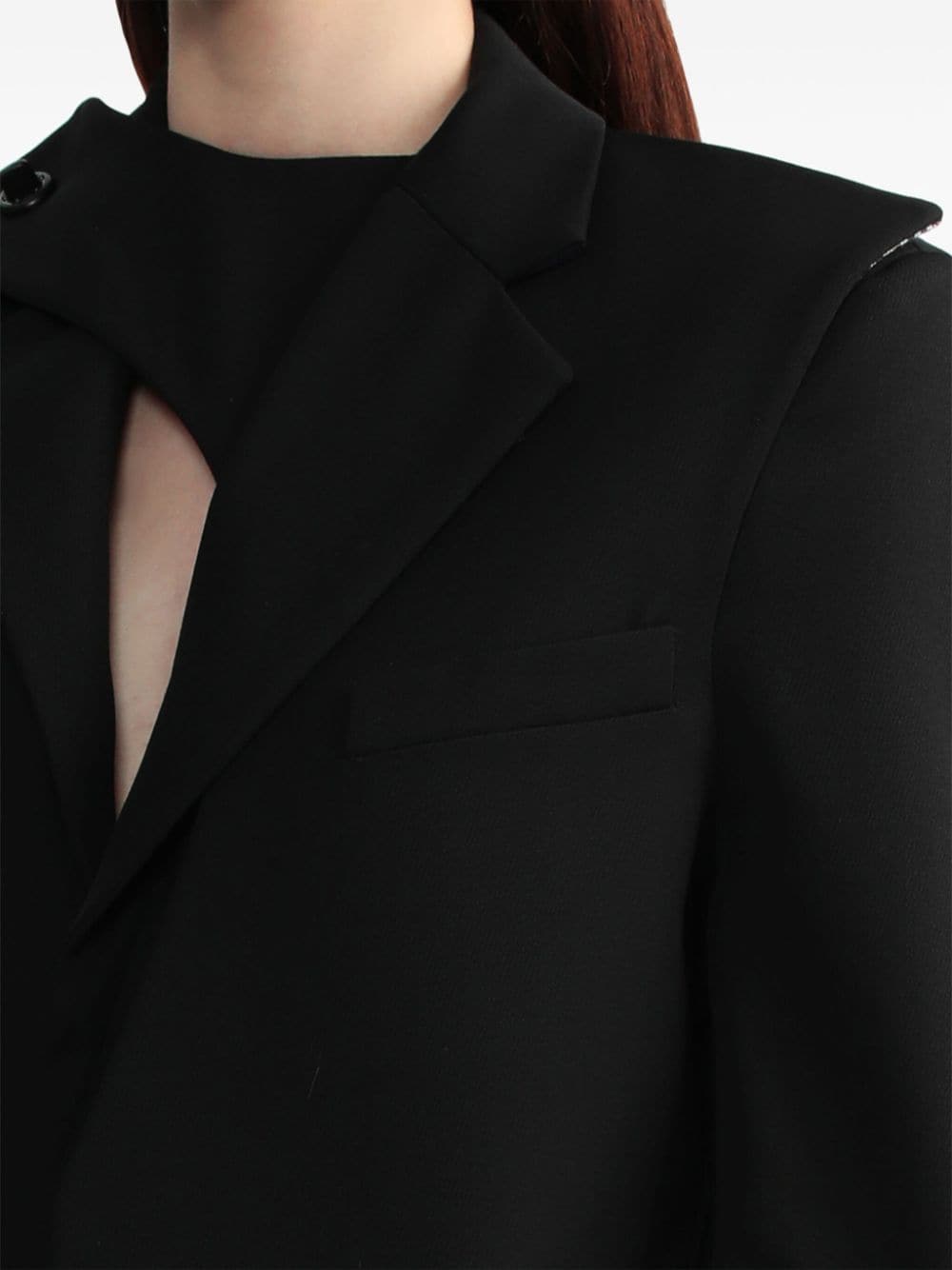 Shop Botter Cut-out Single-breasted Blazer In Black