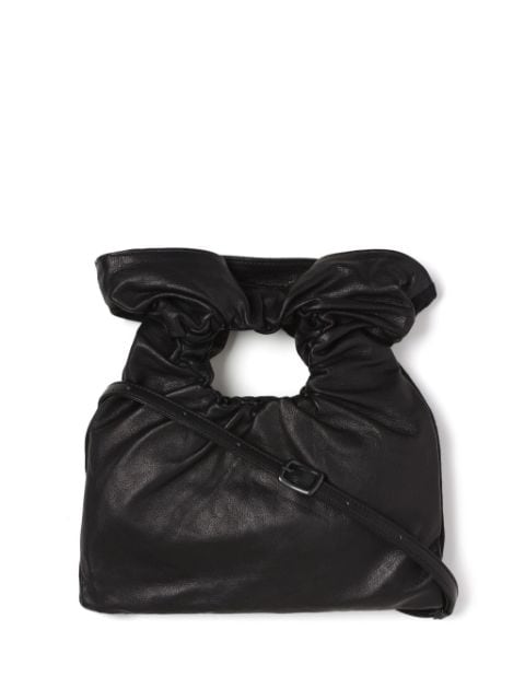Y's ruched panelled leather mini bag