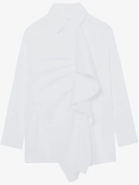 Y's ruffle-detailing cotton shirt