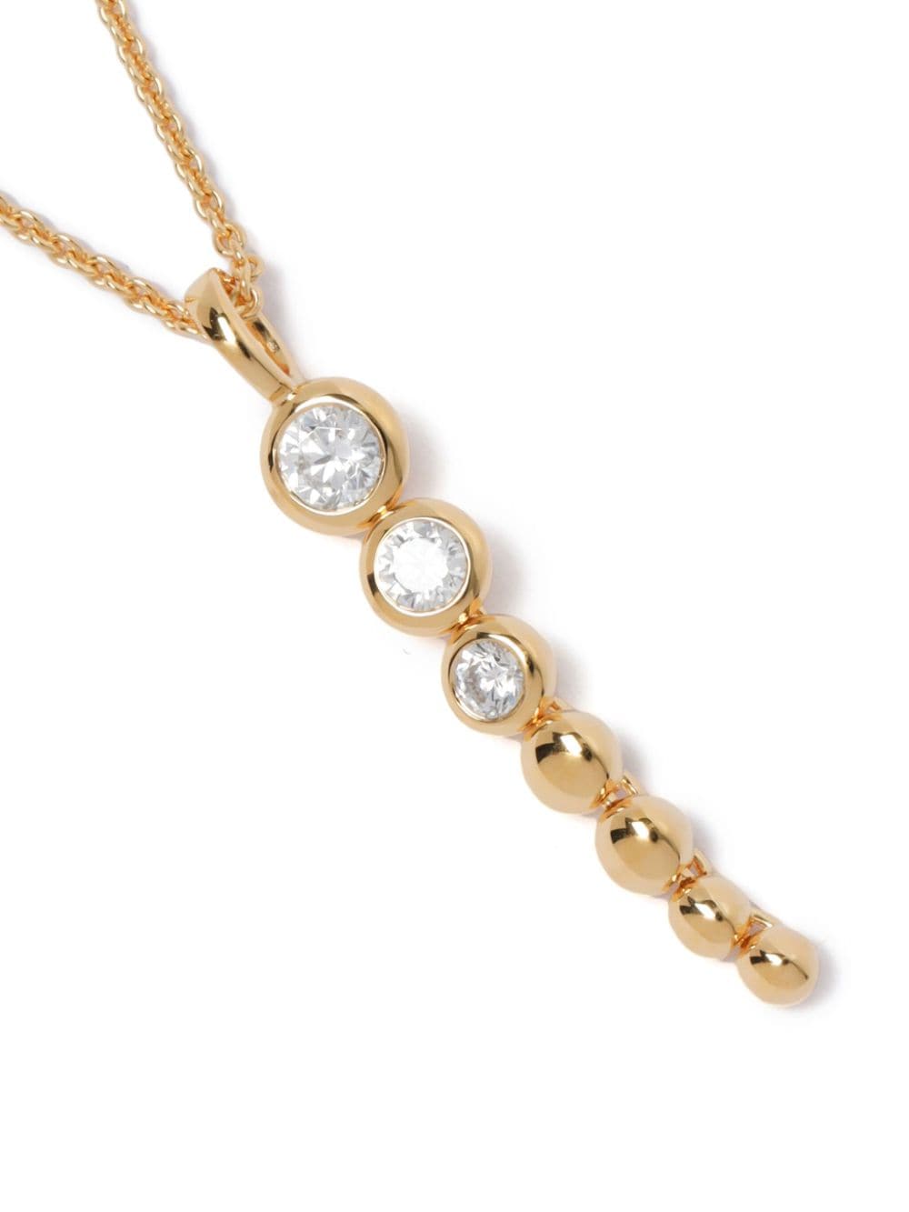 Shop Missoma Beaded Crystal Pendant Necklace In Gold
