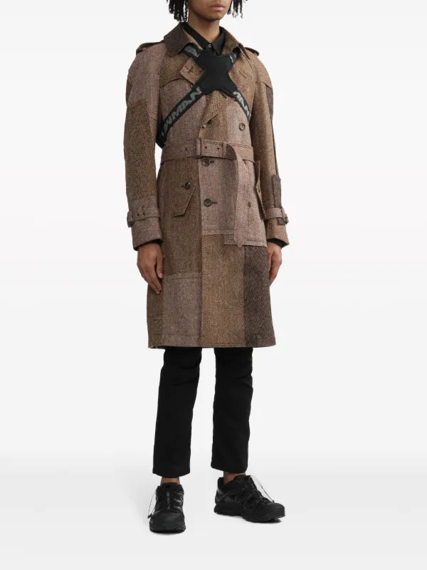 Junya Watanabe MAN Patchwork Wool Coat - Farfetch