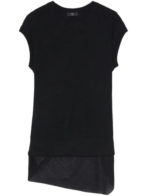Y's ruched-detailing cotton-blend top 