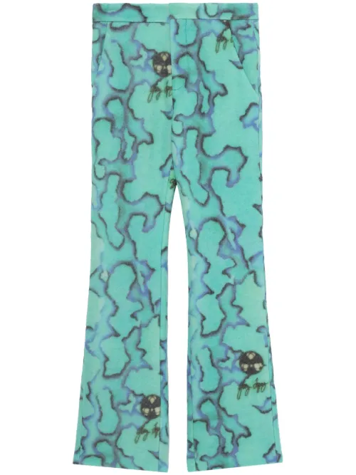 Pantalon en laine mélangée à graphique imprimé - ERL - Modalova