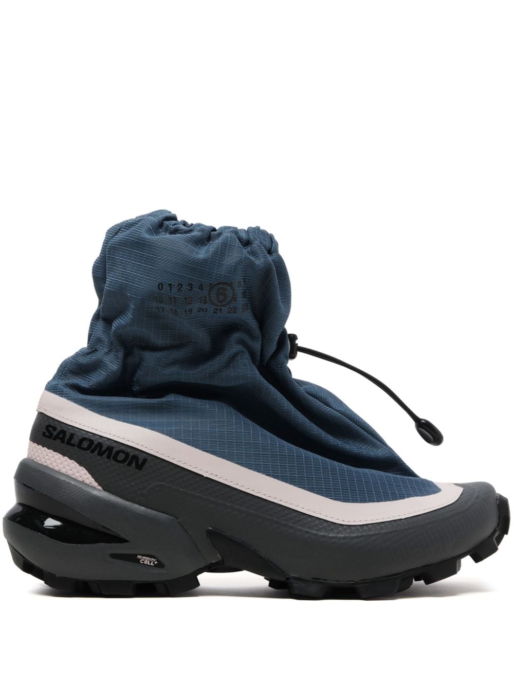 Mm6 Maison Margiela X Salomon Cross Mid Drawstring Sneakers In Blau