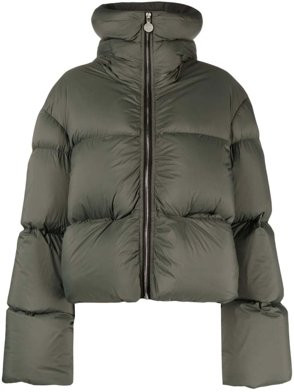 Ienki Ienki Kenny Cropped Padded Jacket In Khaki