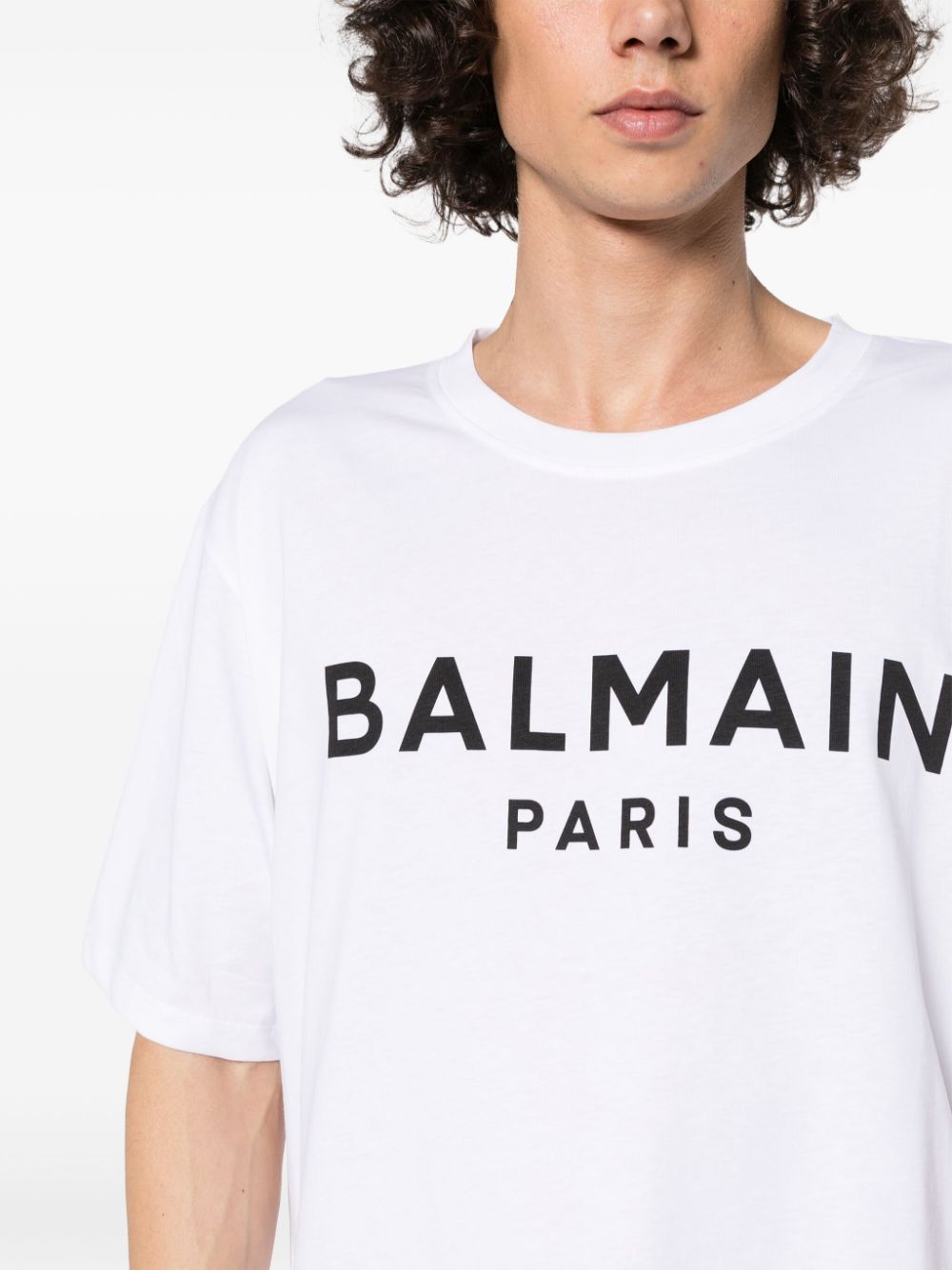 Balmain Katoenen T-shirt met logoprint Wit