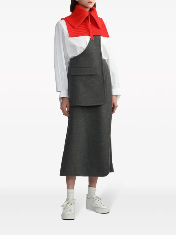 ENFOLD - 完売リムアーク　Fold memory tight tops Enföld Ribbed Strapless Top | Red | FARFETCH RO