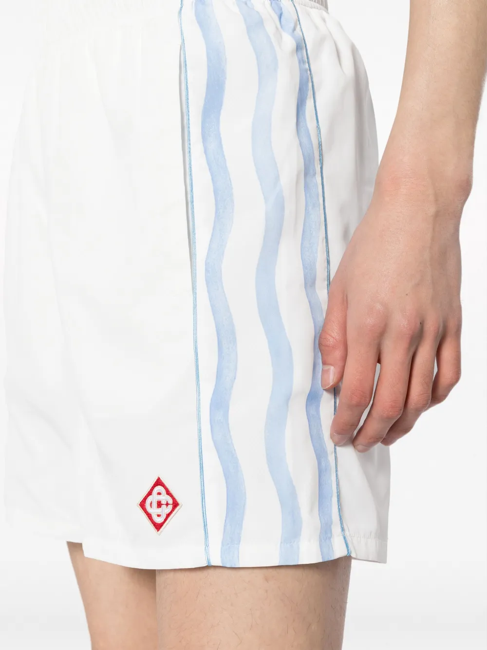 Casablanca Zwembroek met logo-applicatie Wit