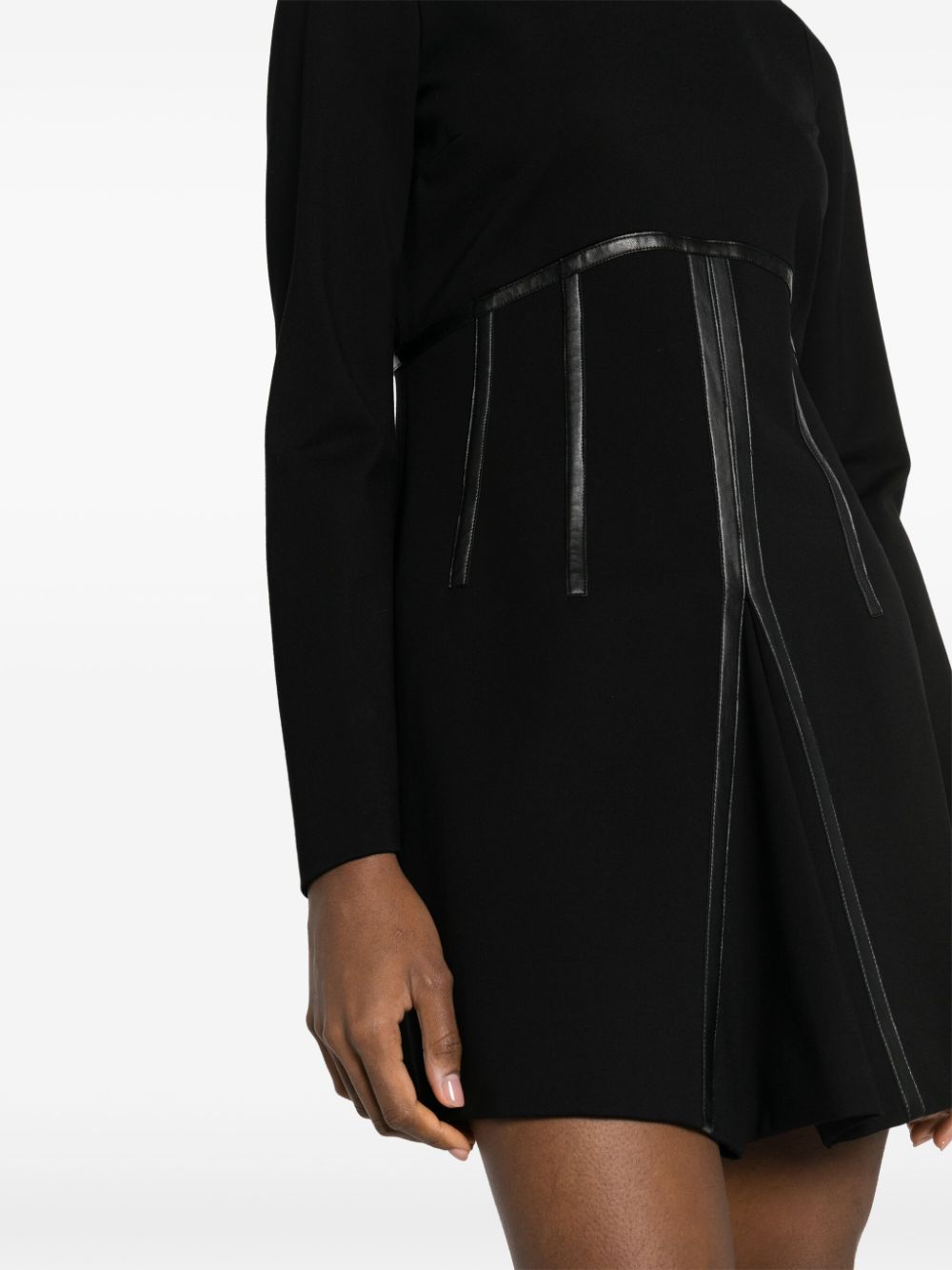 Shop Dorothee Schumacher Inverted-pleat Short Dress In Black
