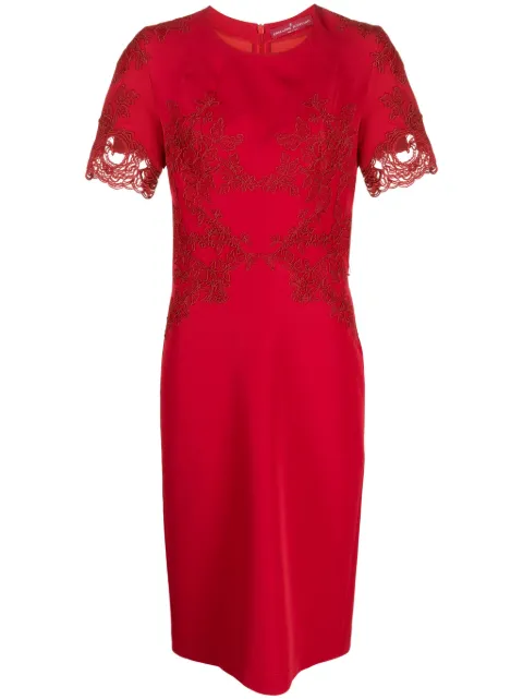 Ermanno Scervino lace-appliqué midi dress