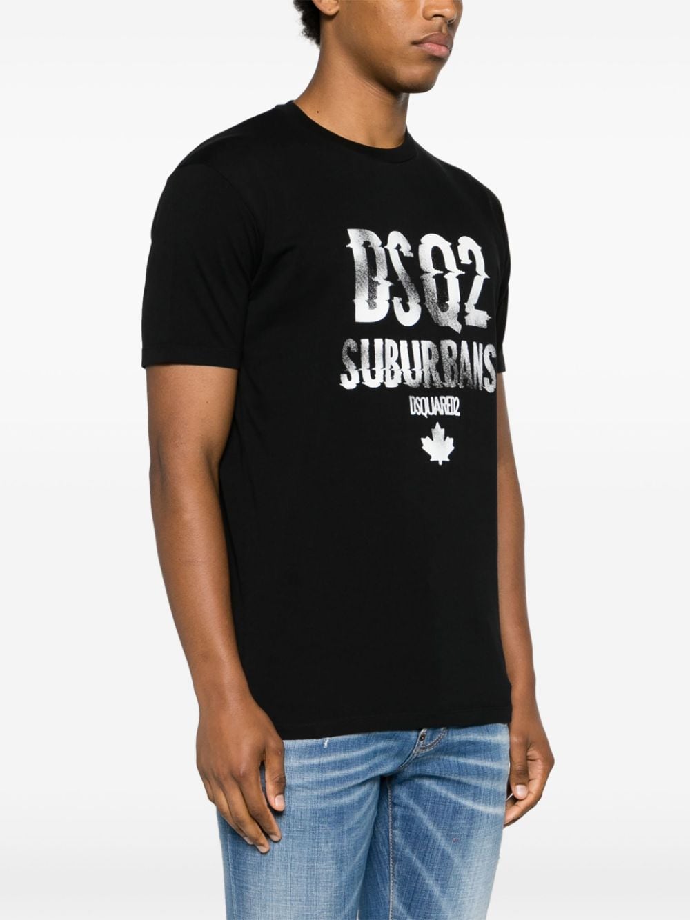 Shop Dsquared2 Cool Logo-print Cotton T-shirt In Black