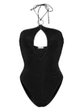 Oséree Lumière Ring lurex swimsuit - Black