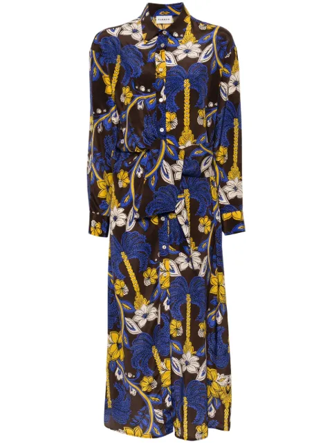 P.A.R.O.S.H. sobrecamisa de seda drapeada