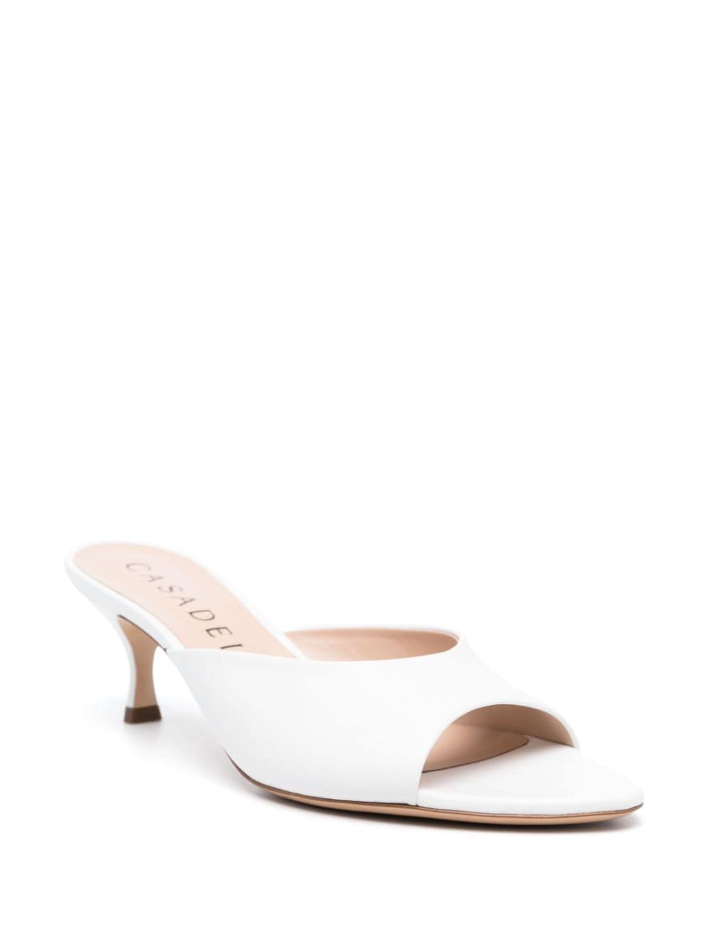 Shop Casadei Scarlet 50mm Mules In White