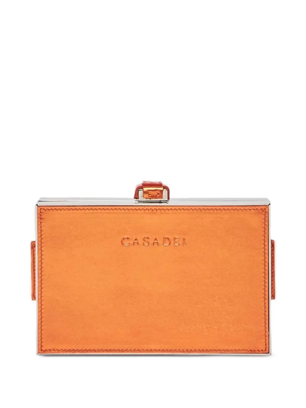 Casadei Clutch met logopatch - Oranje