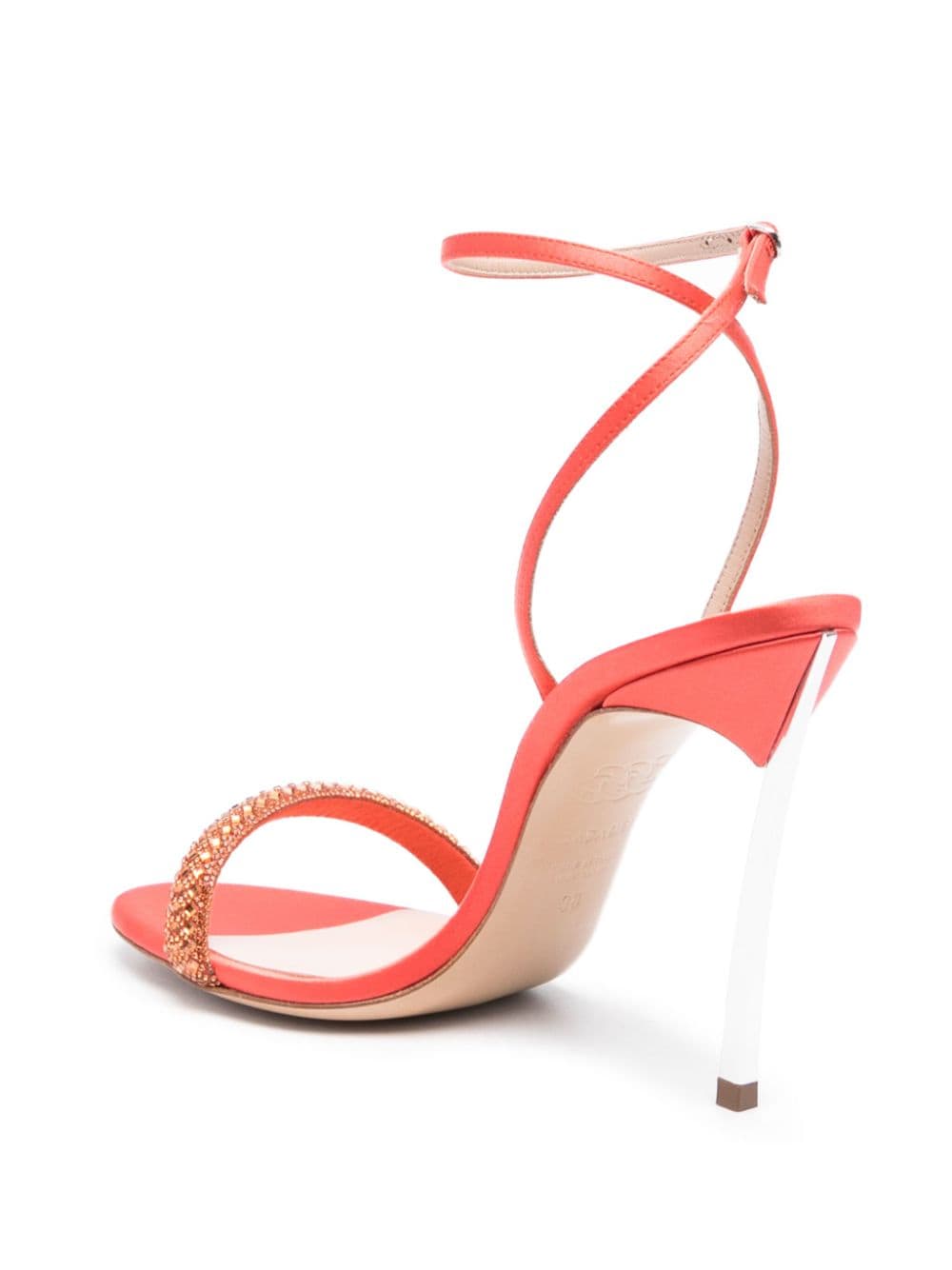 Shop Casadei Blade 105mm Crystal Sandals In Pink