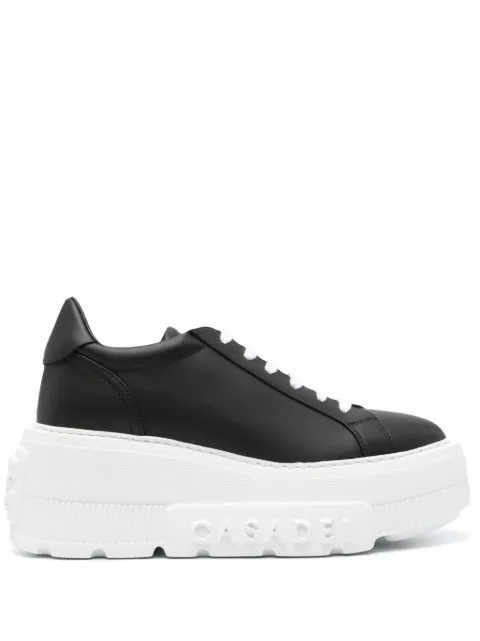 Casadei Nexus leather wedge sneakers
