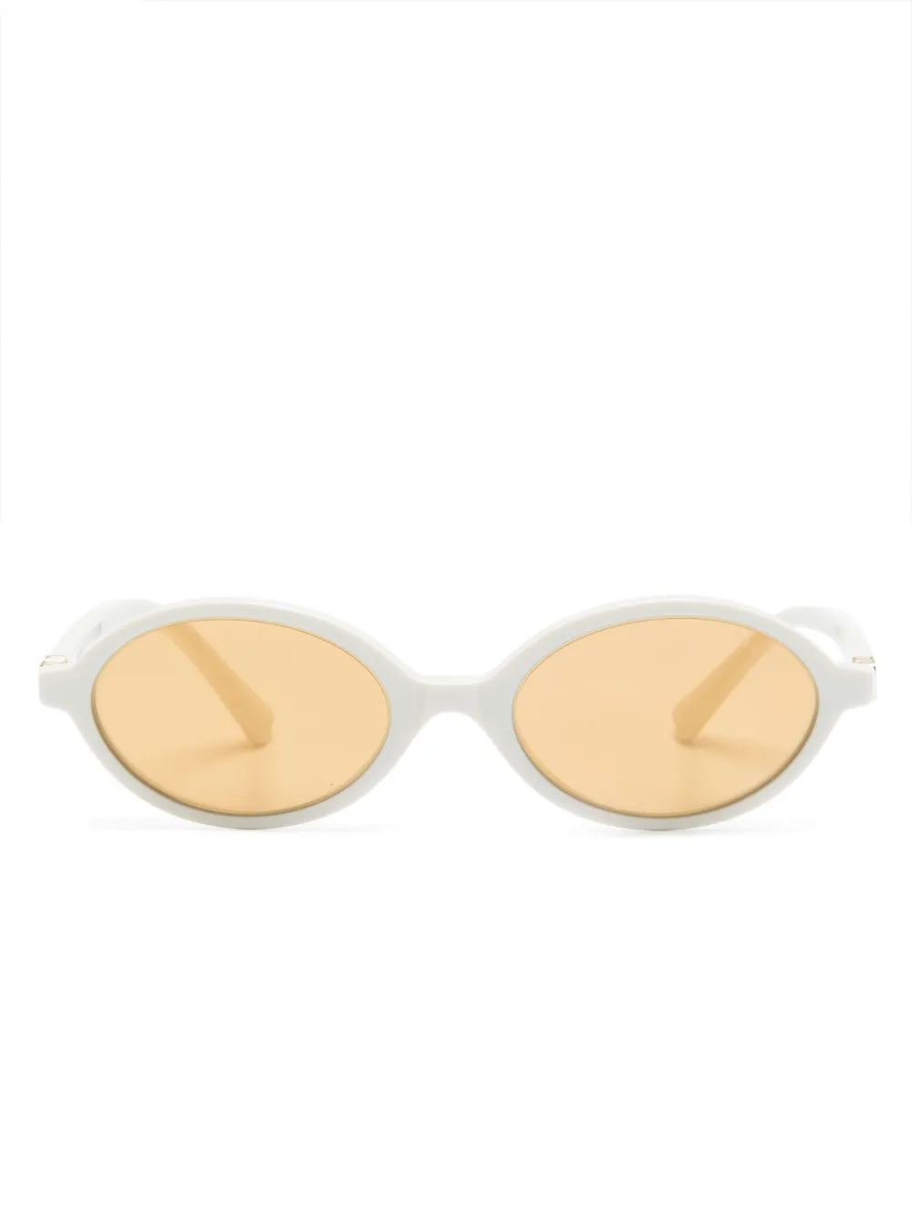 logo-plaque oval-frame sunglasses 