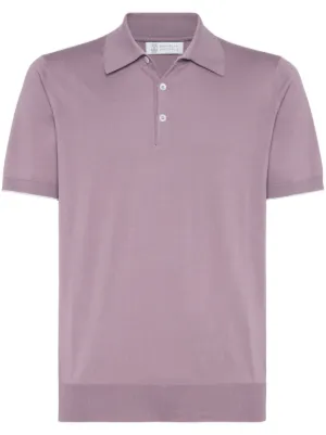Brunello Cucinelli logo-embroidered Polo Shirt | Grey | FARFETCH RO