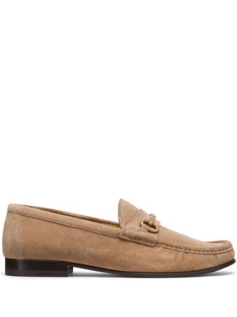 Brunello Cucinelli almond-toe leather loafers Men