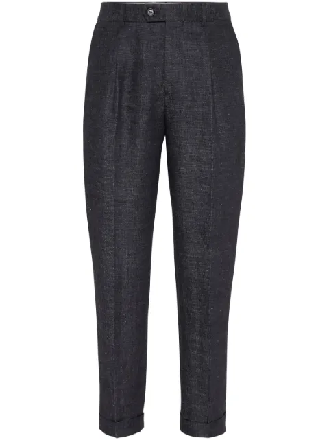 Brunello Cucinelli straight-leg linen trousers