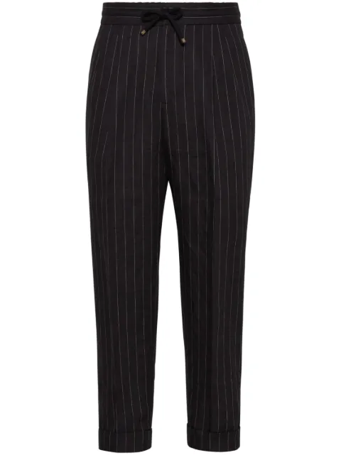 Brunello Cucinelli striped linen trousers