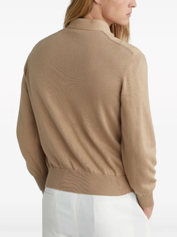 BRUNELLO CUCINELLI ブラウンレザージャケット Brunello Cucinelli レザージャケット | ブラウン | FARFETCH JP